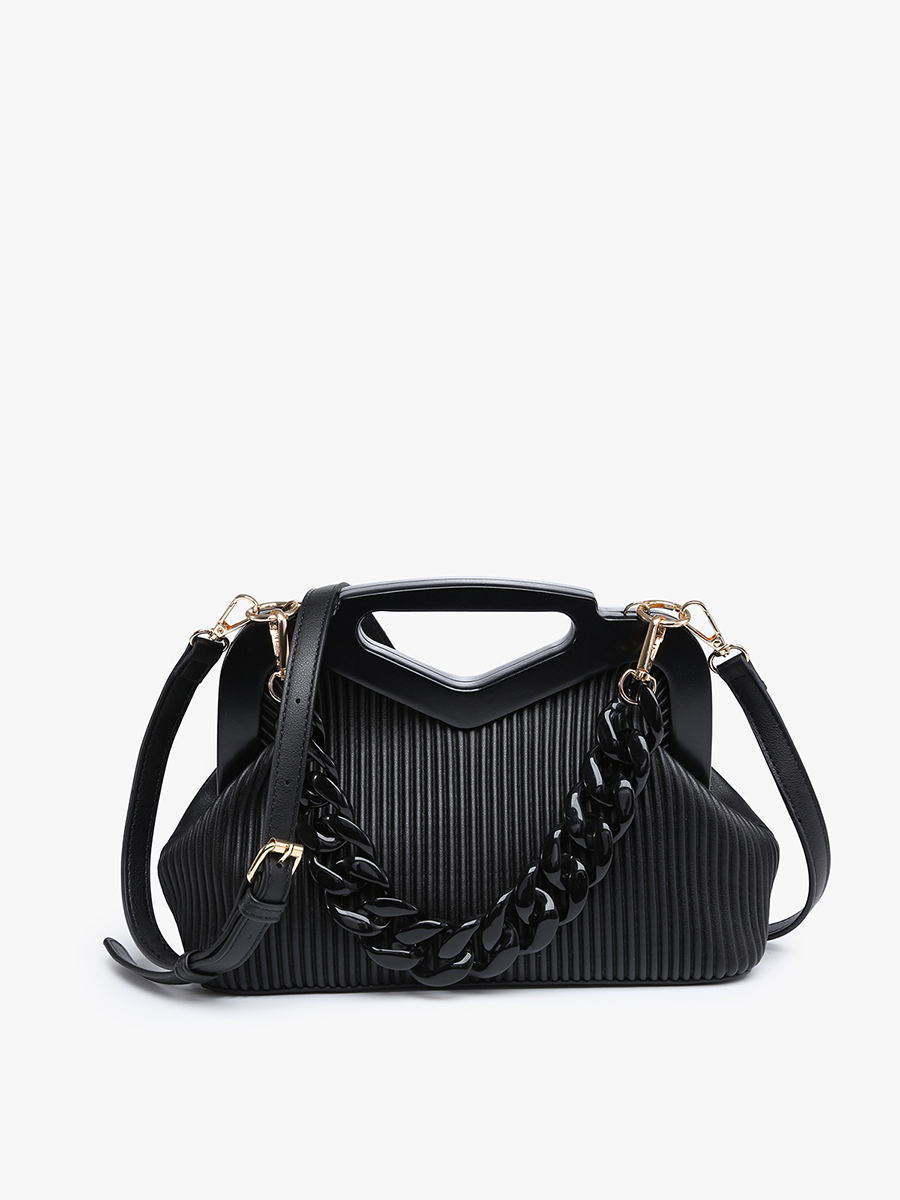 EH2251 Remy Pleated Frame Bag w/ Chain Strap