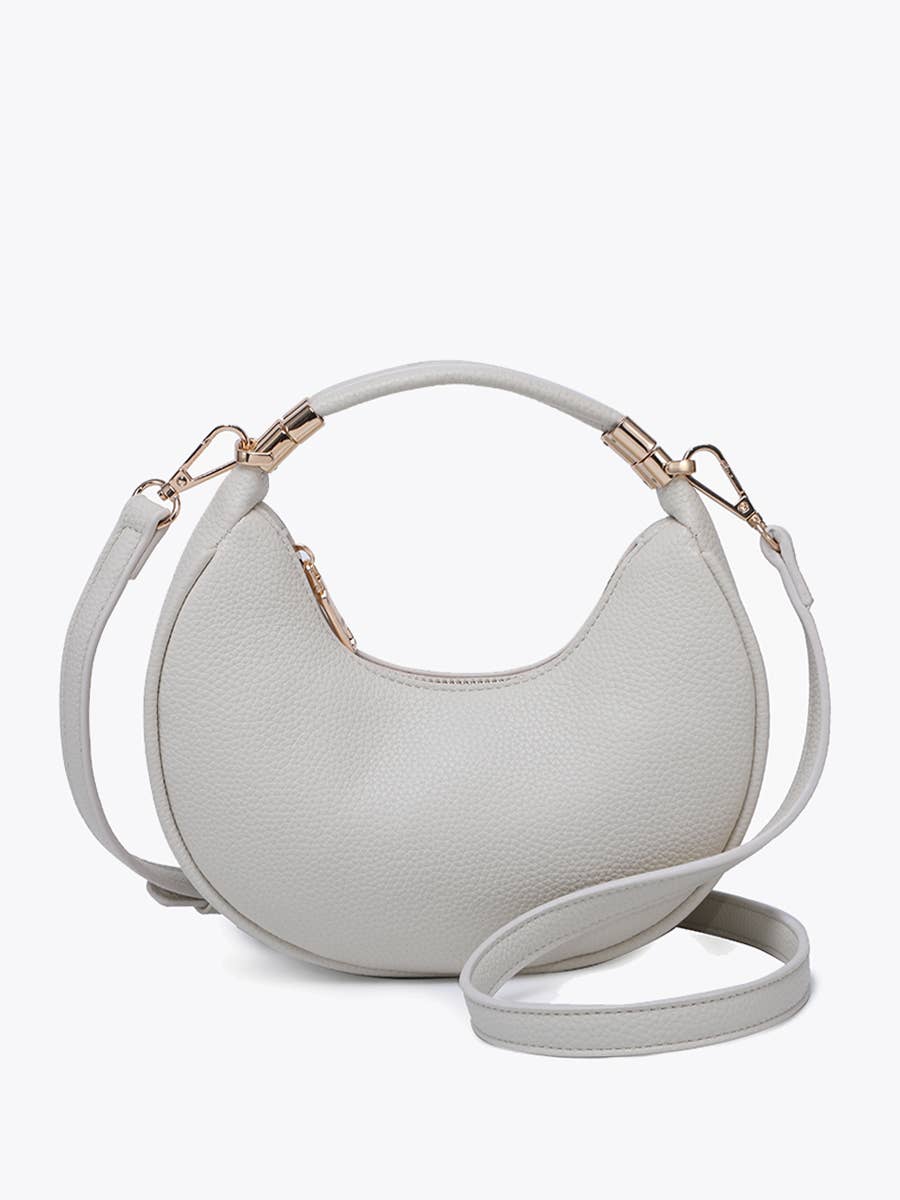 JN2695 Baghdad Half-Moon Crossbody w/ Convertible Snap