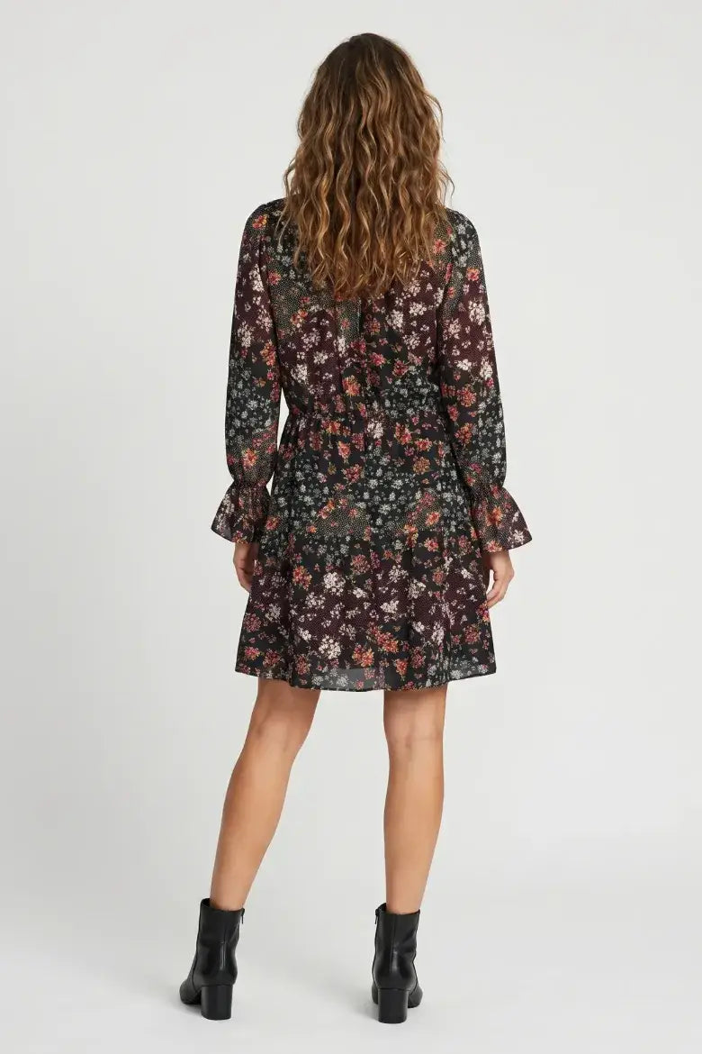 Georgette Floral Tiered Dress