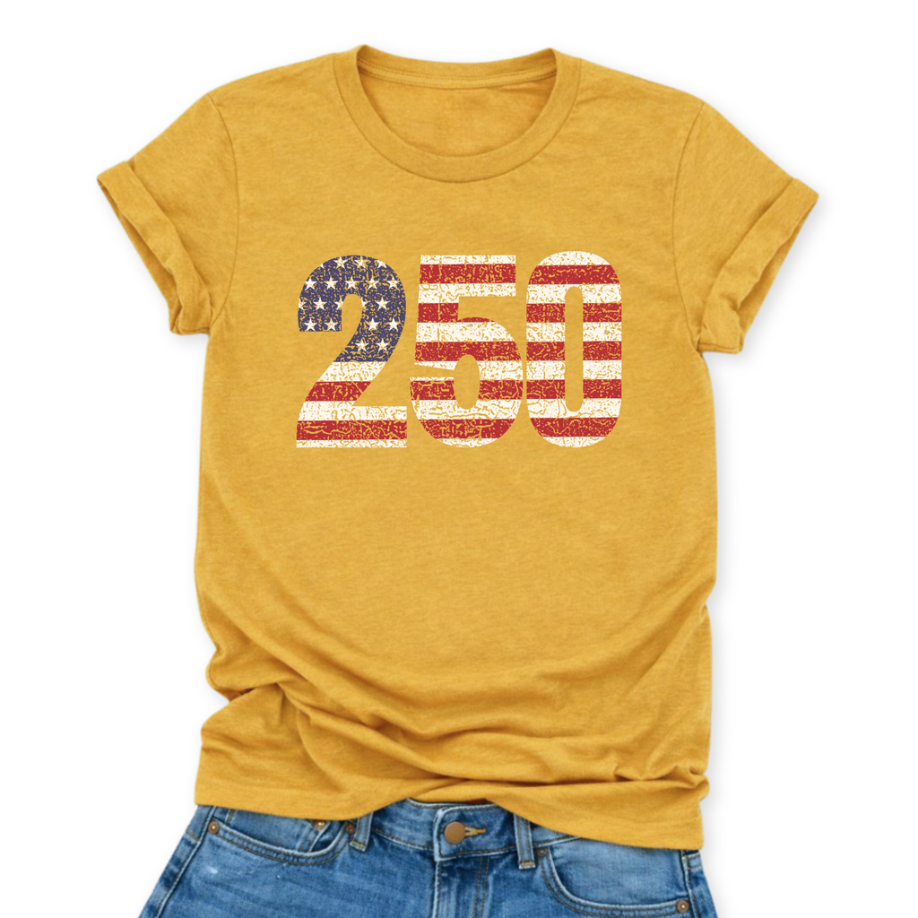 250 American Flag 4th of July Graphic Tee | Summer 2026