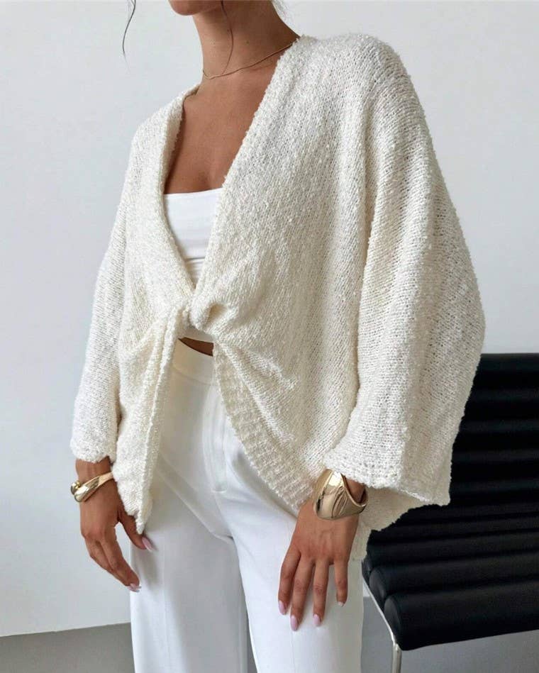 Cozy Crossover V-Neck Cardigan Sweater