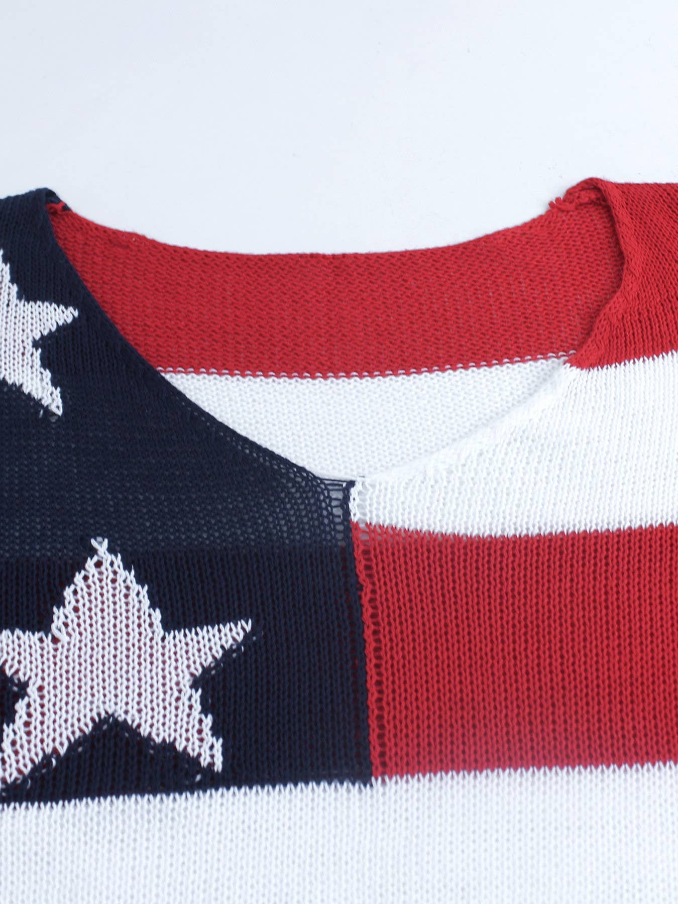 4th Of July Knit Summer American Flag Sweater