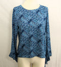 Counterparts Bell Sleeve Pullover Print Blouse