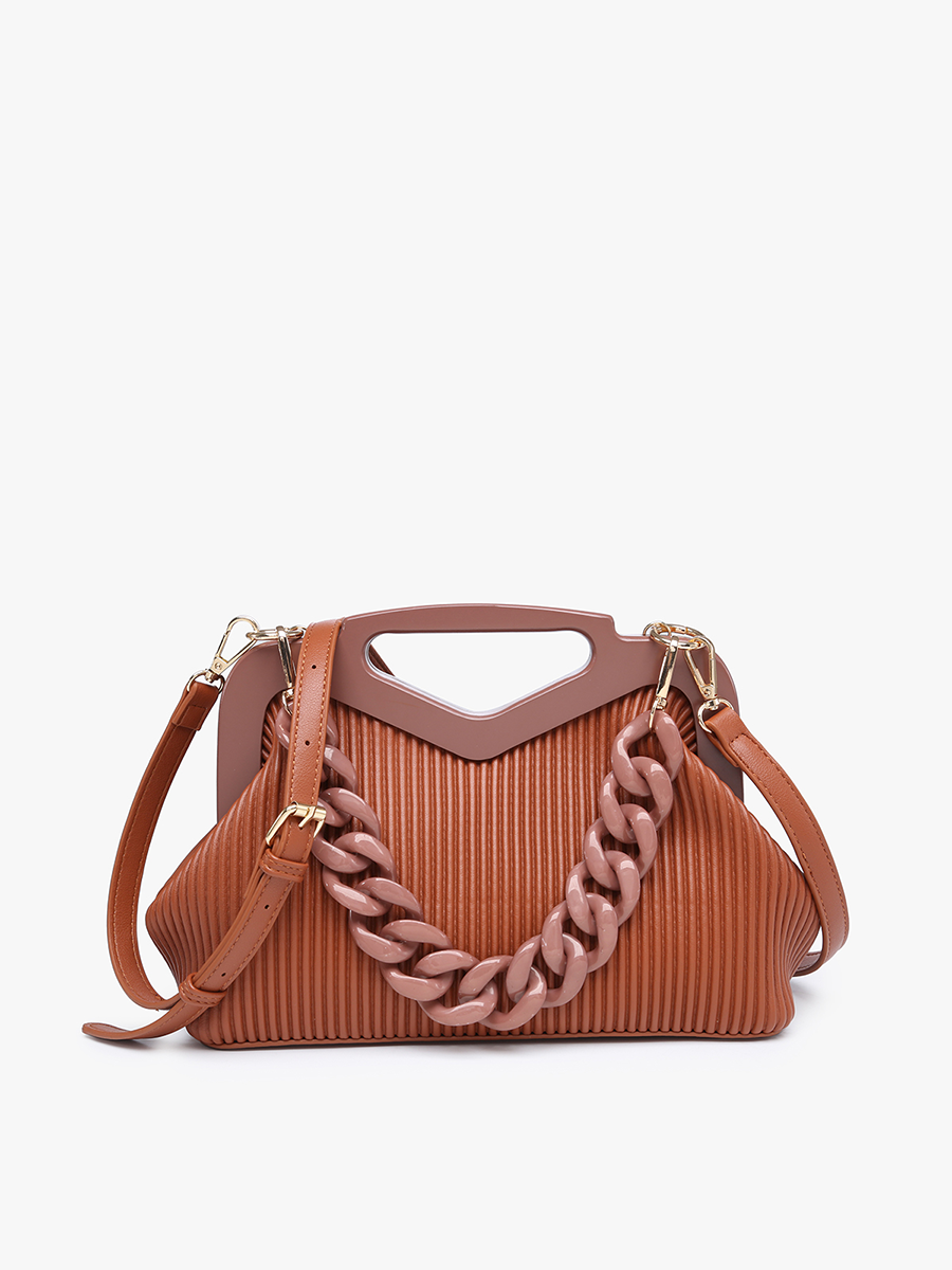 EH2251 Remy Pleated Frame Bag w/ Chain Strap