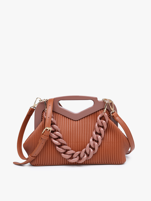 EH2251 Remy Pleated Frame Bag w/ Chain Strap