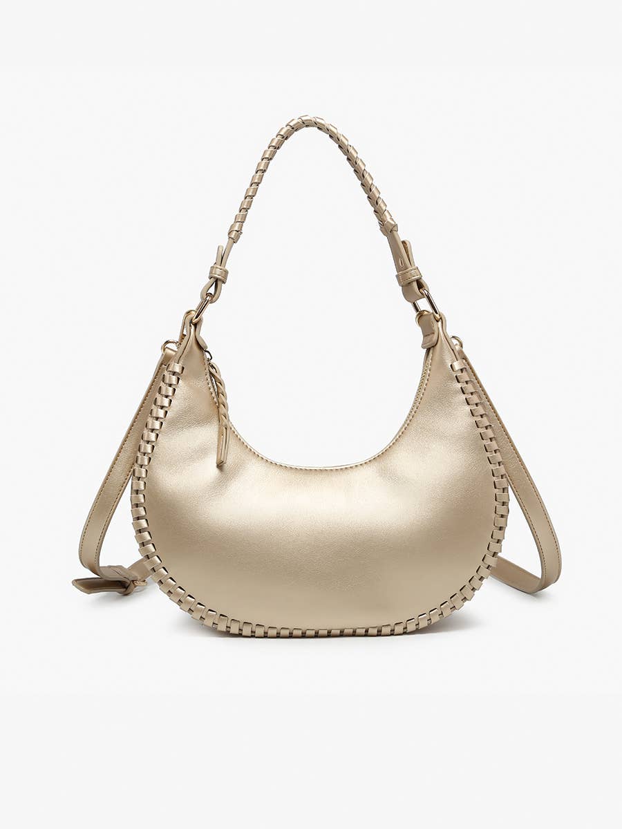 M2723 Aria Whipstitch Crescent Shoulder Bag