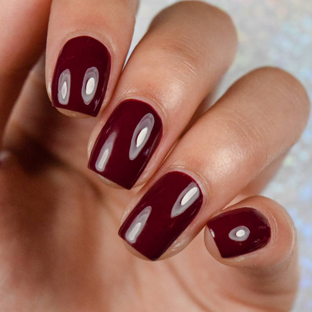 Old Mission ~ Nail Polish Wine Red Creme Toxin Free Vegan Eco