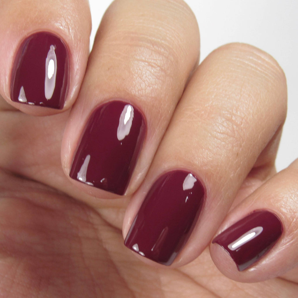 Old Mission ~ Nail Polish Wine Red Creme Toxin Free Vegan Eco