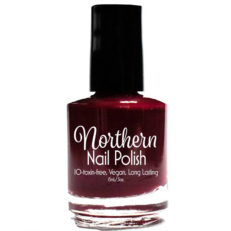 Old Mission ~ Nail Polish Wine Red Creme Toxin Free Vegan Eco