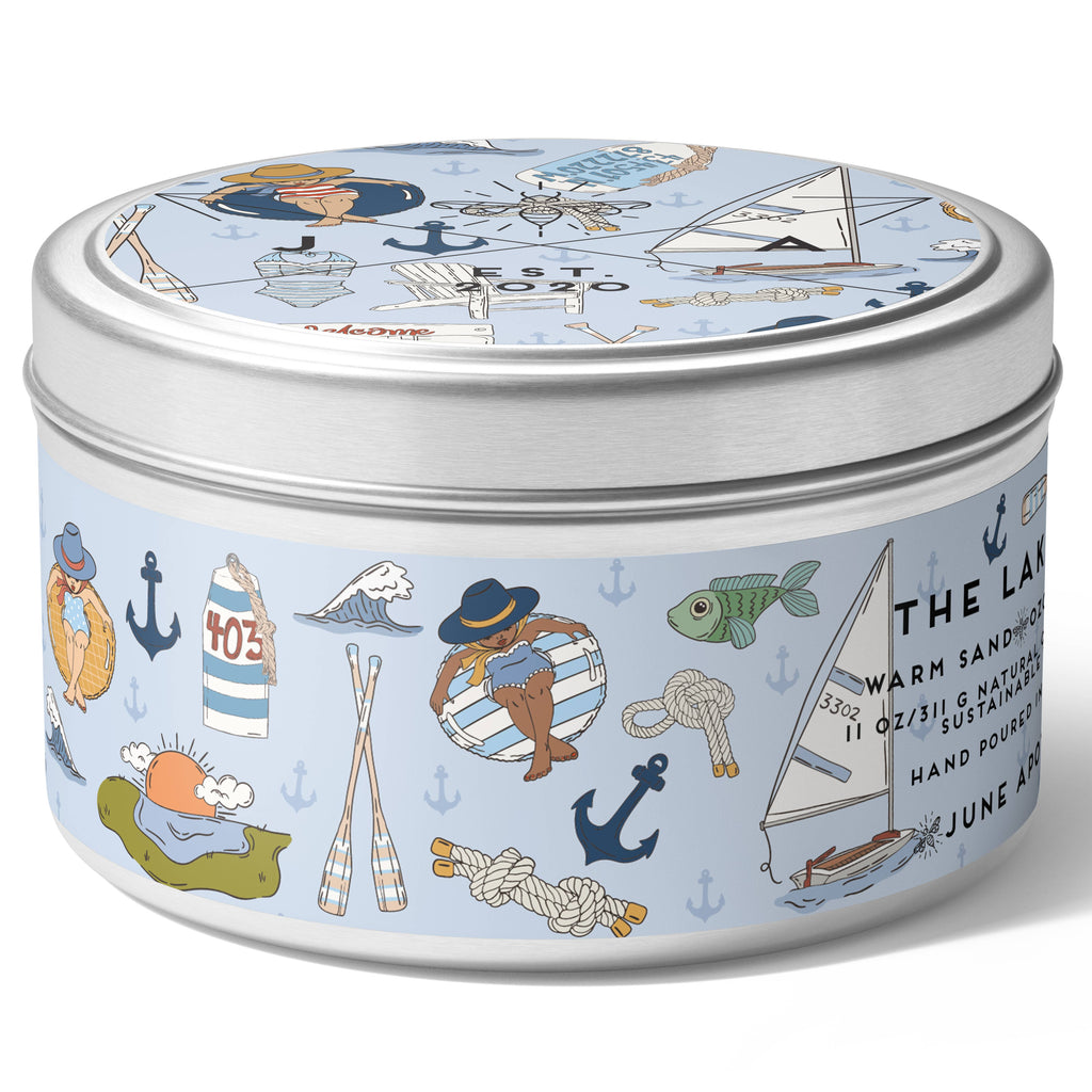The Lake House Wooden Wick 11 oz Tin Candle