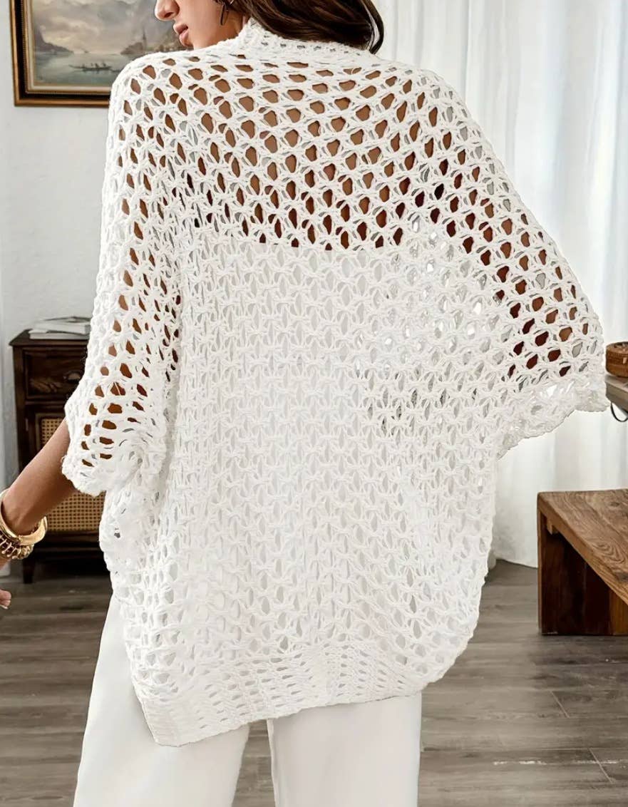Open Knit BatWing Cardigan Beach Cover Up