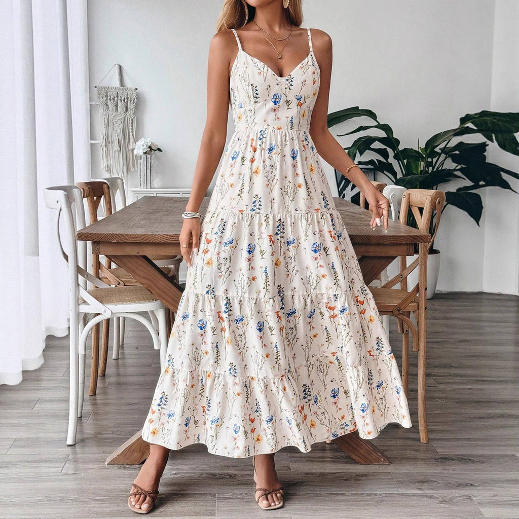 2026 Women The Resort Strappy Sleeveless Midi Dress