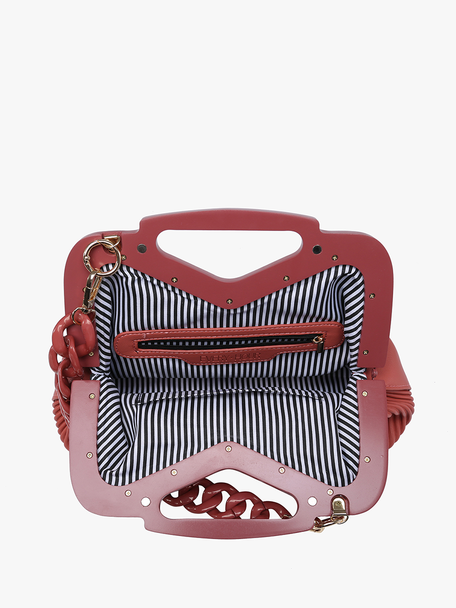 EH2251 Remy Pleated Frame Bag w/ Chain Strap
