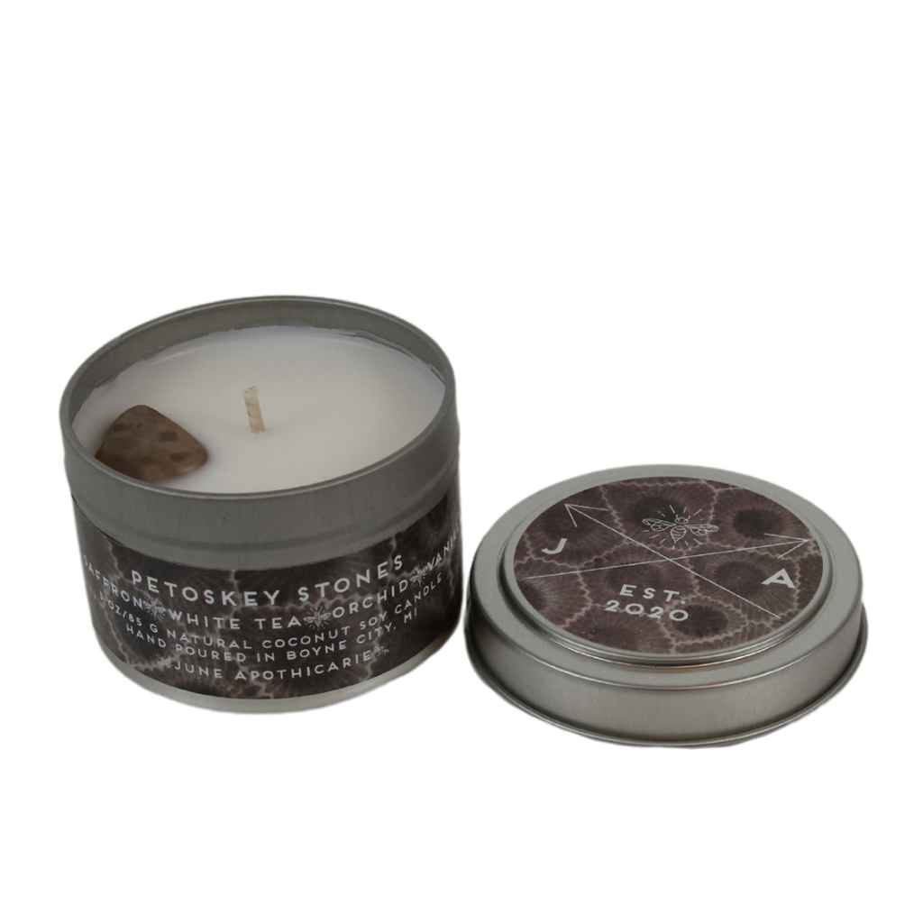 Petoskey Stones® 4oz Travel Candle- Michigan