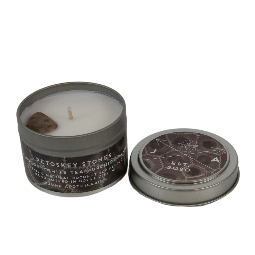 Petoskey Stones® 4oz Travel Candle- Michigan