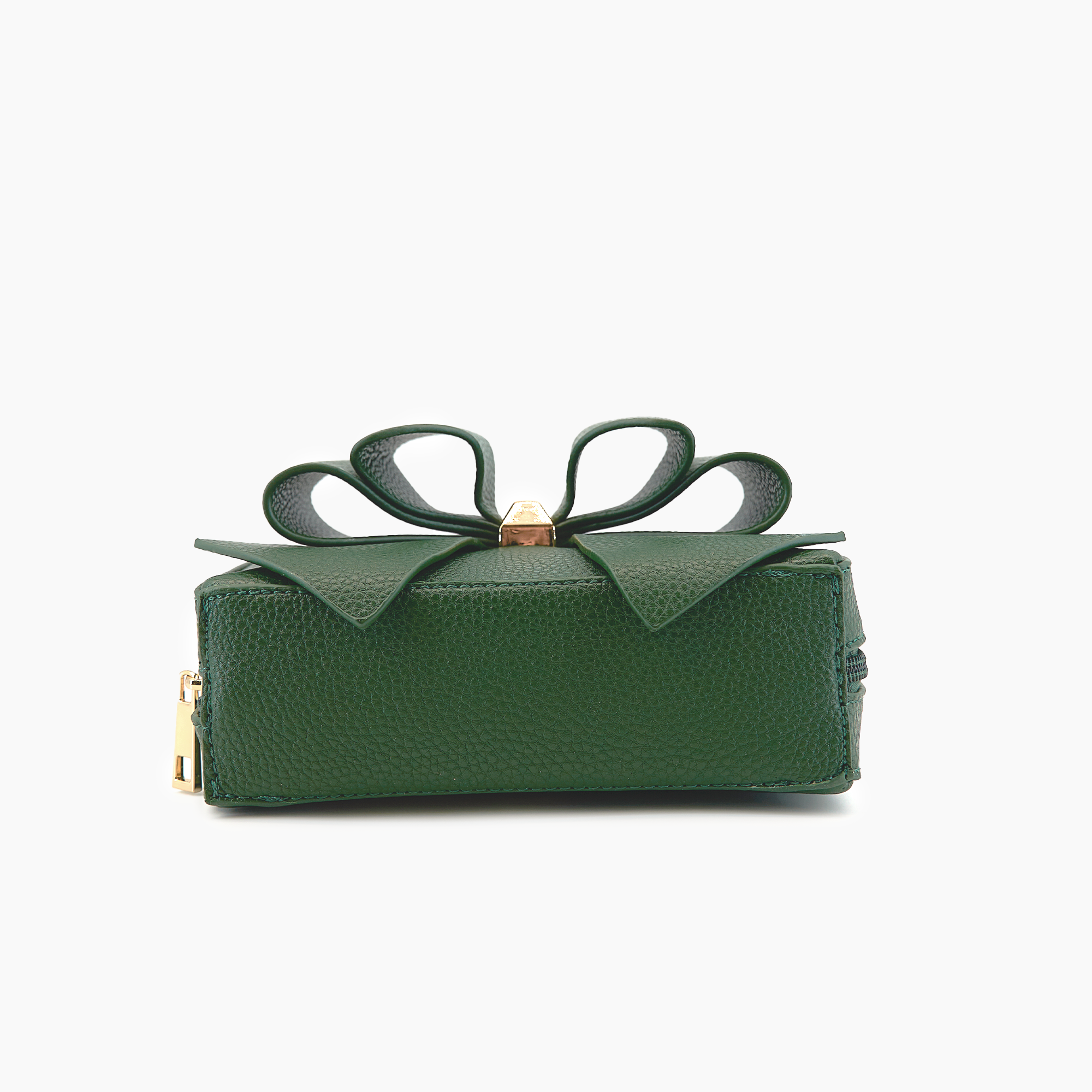 Women's Vegan Leather Long Strap Chloe Bow Mini Crossbody
