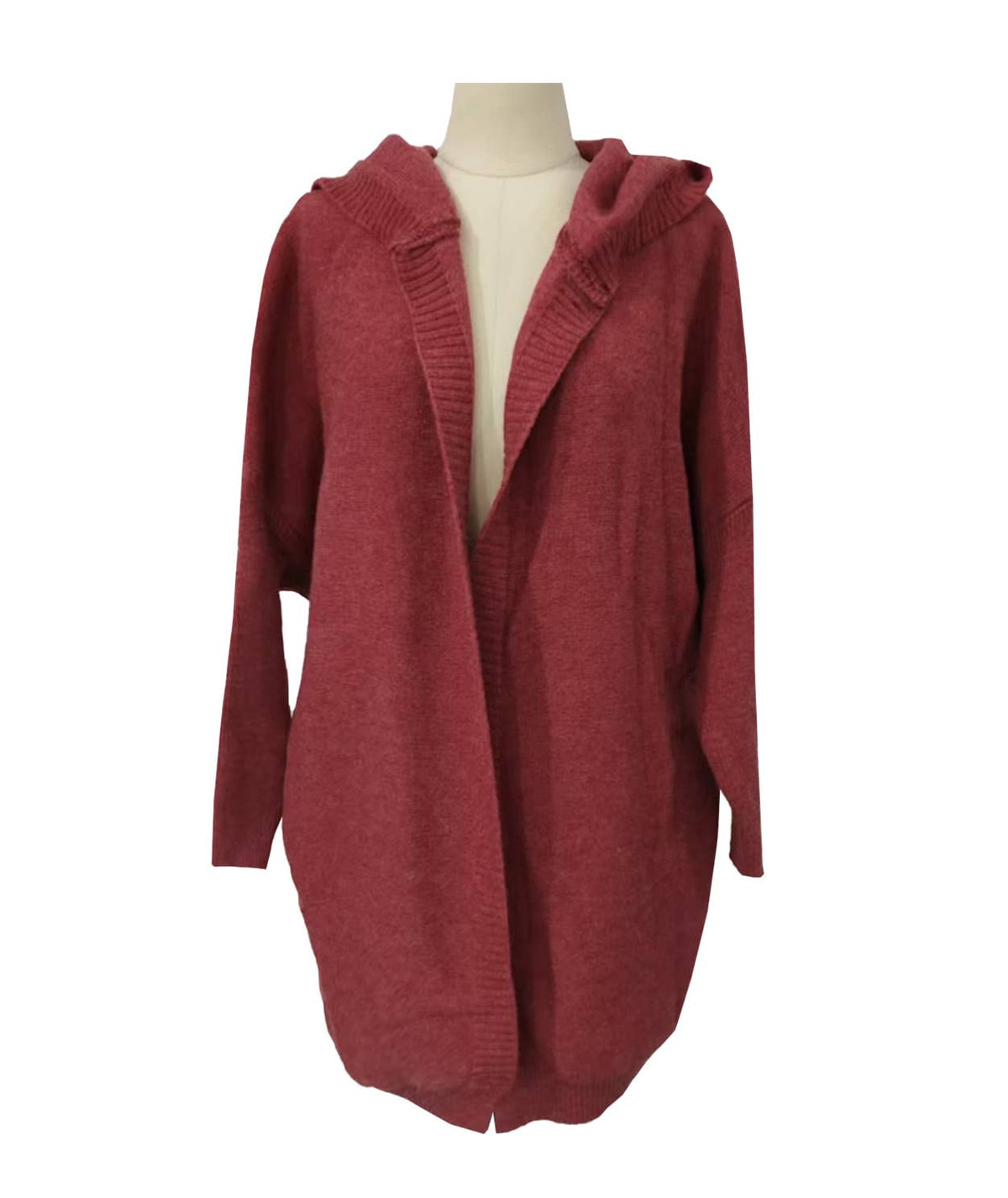 Thickened hoodie knitted cardigan