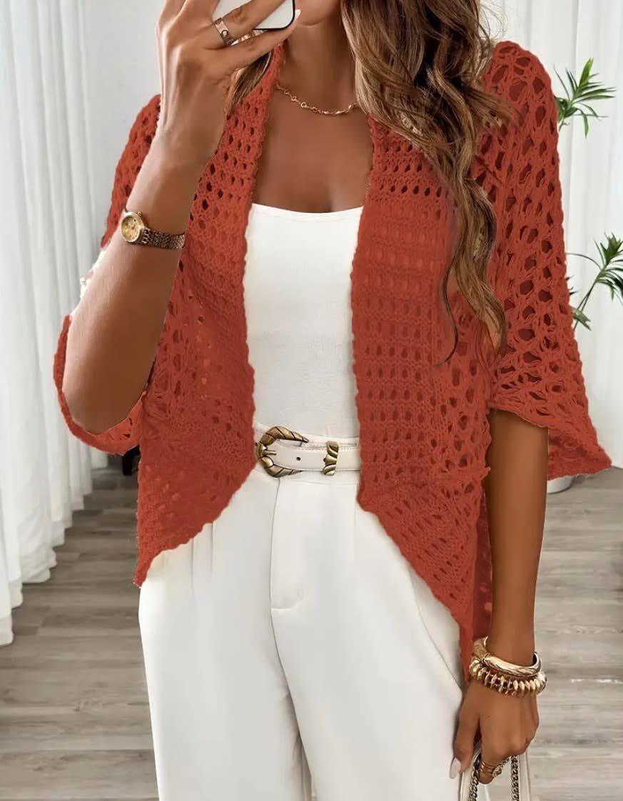 Open Knit BatWing Cardigan Beach Cover Up