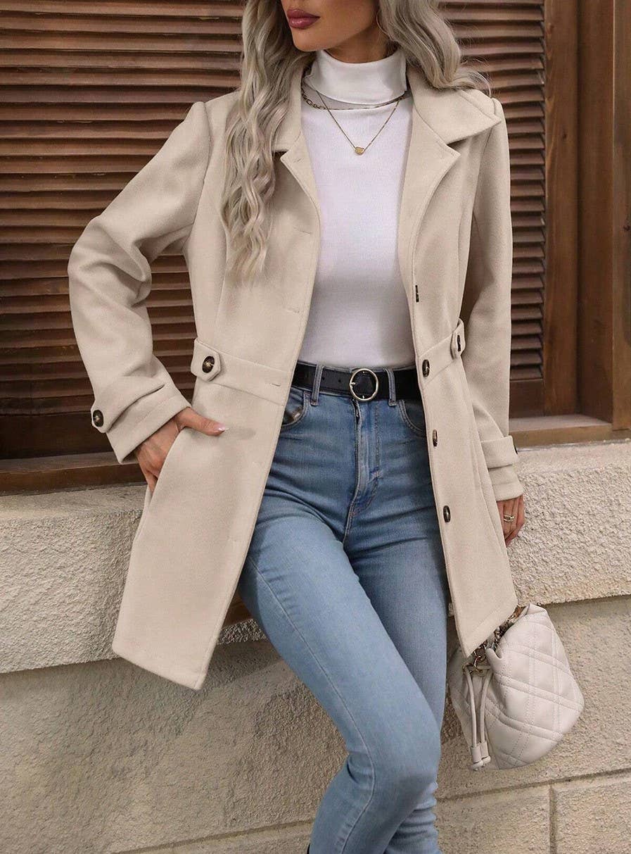 Lapel Suit Neckline Slim Fit Thin Coat Jacket