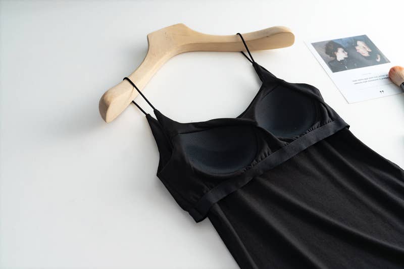 Cotton blend camisole daily regular basic self bra tank top