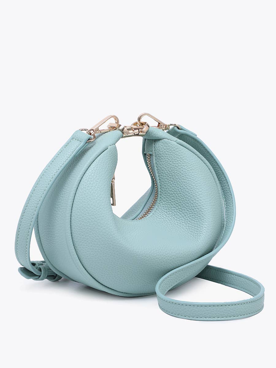 JN2695 Baghdad Half-Moon Crossbody w/ Convertible Snap