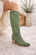 Tall Western Embroidered Block Heel Fall Boot