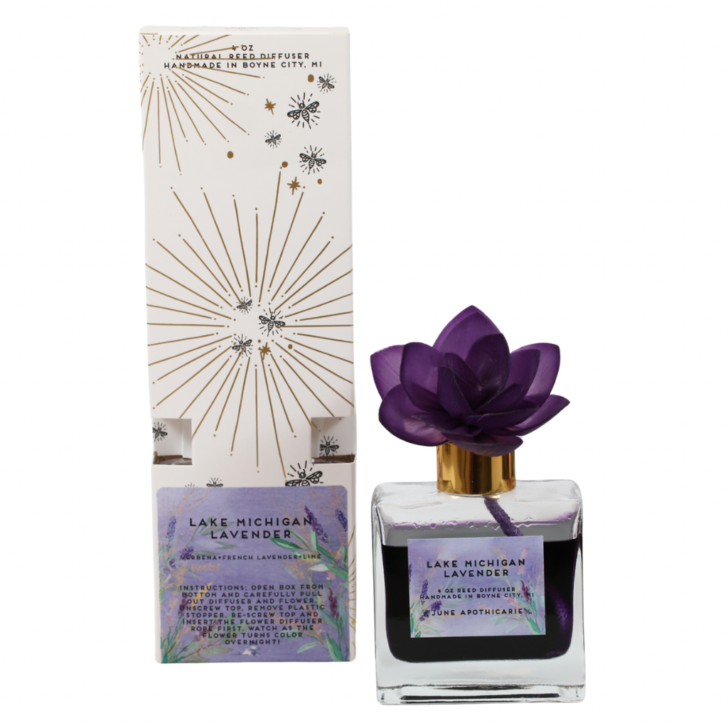Lake Michigan Lavender 4 oz Luxury Reed Diffuser