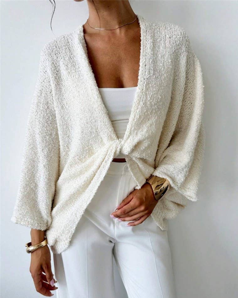 Cozy Crossover V-Neck Cardigan Sweater