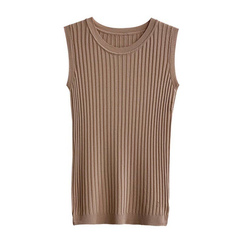 Slim Ice Silk Sleeveless Knit Tank Top
