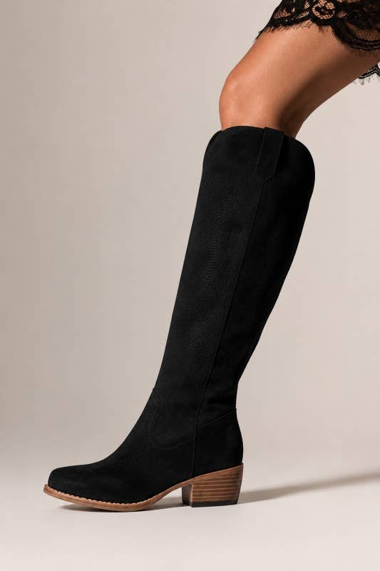 Pierre Dumas Savannah Stitch Knee High Western Fall Boot