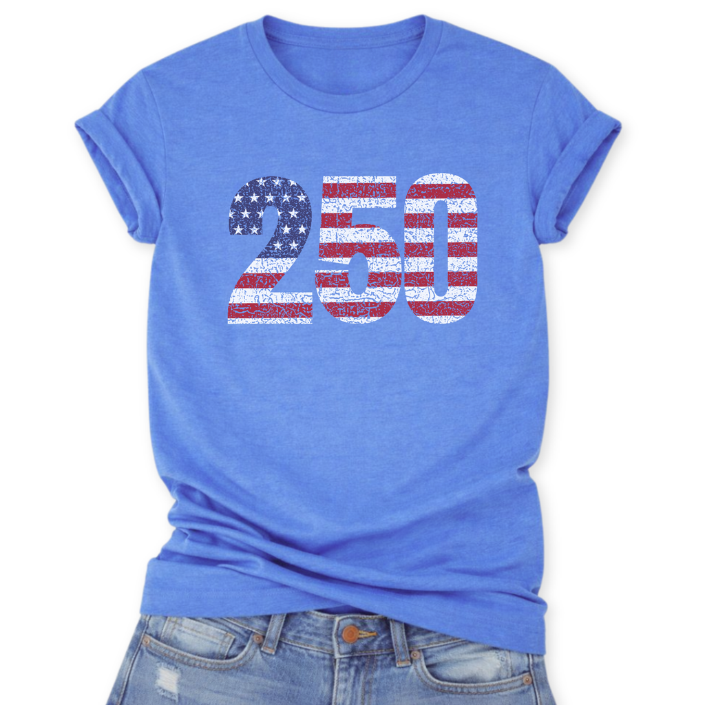 250 American Flag 4th of July Graphic Tee | Summer 2026