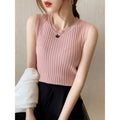 Slim Ice Silk Sleeveless Knit Tank Top