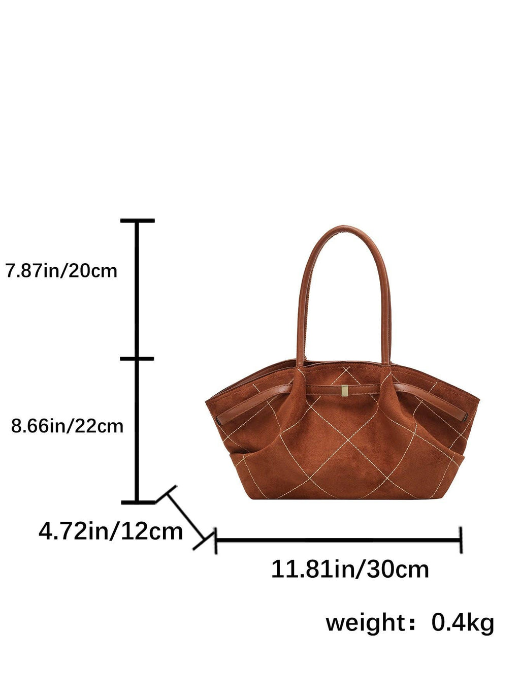 Elegant Quilted Large Capacity Tote Bag 8PU6BBG17