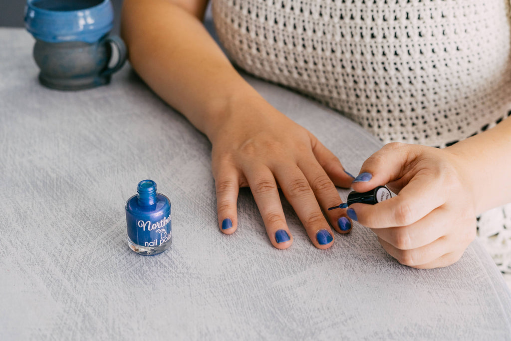 Beach Glass ~ Nail Polish Shimmer Blue Toxin Free Vegan