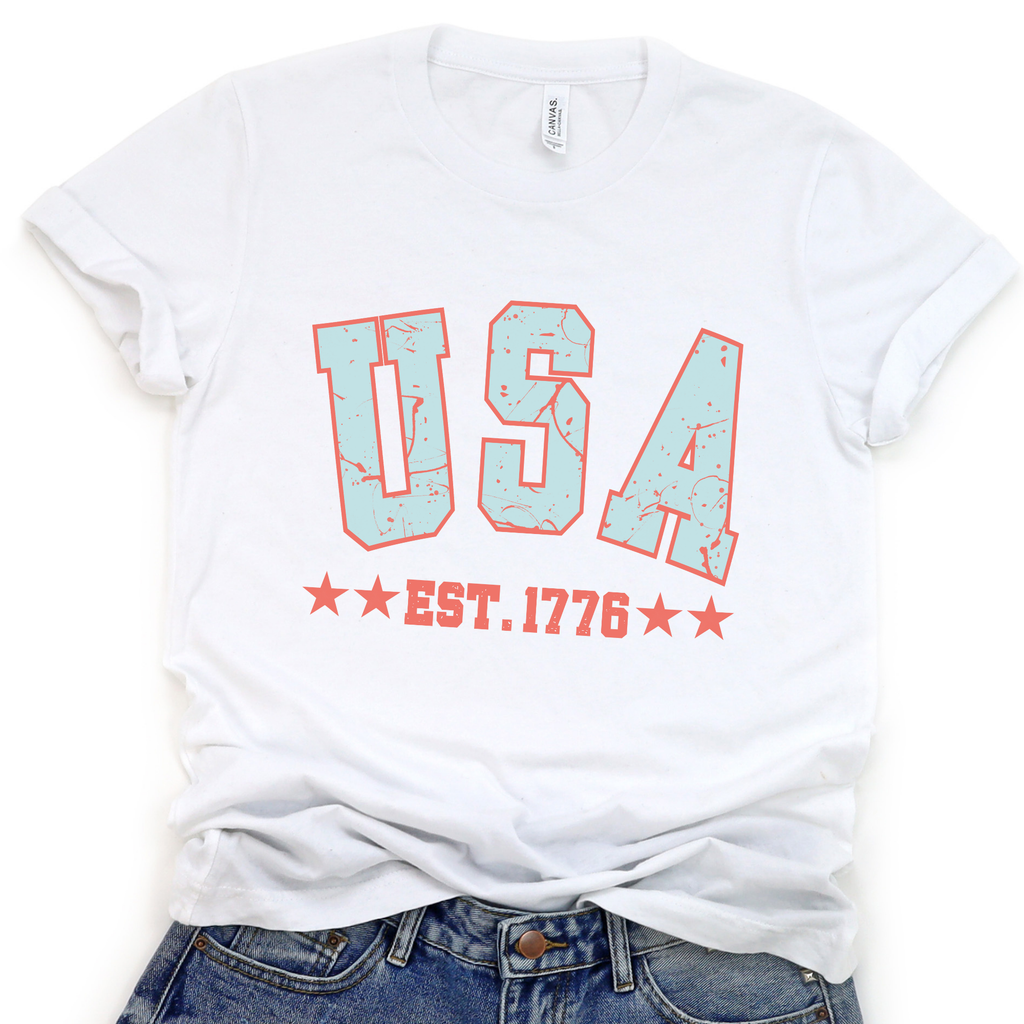 USA Patriotic Graphic Tee | July 4th Tee | Classic Americana