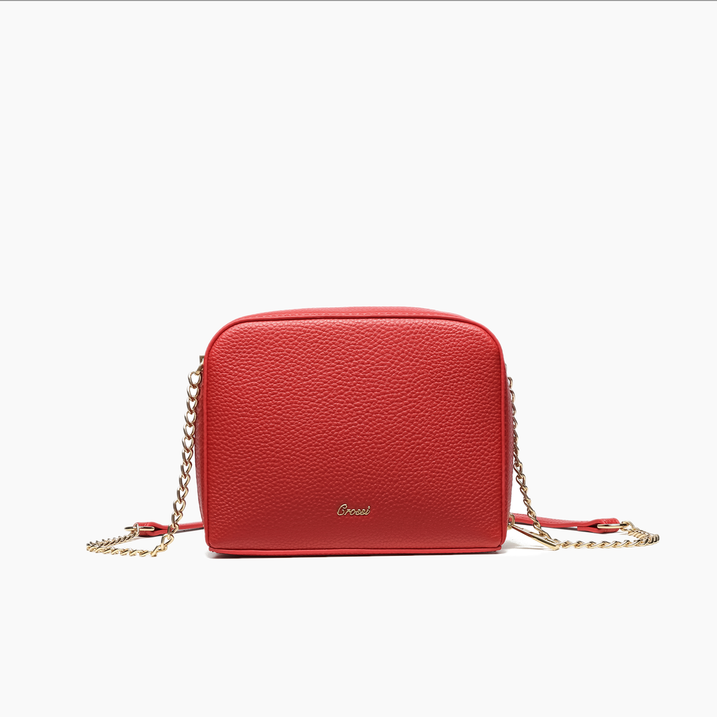 Women's Vegan Leather Long Strap Chloe Bow Mini Crossbody