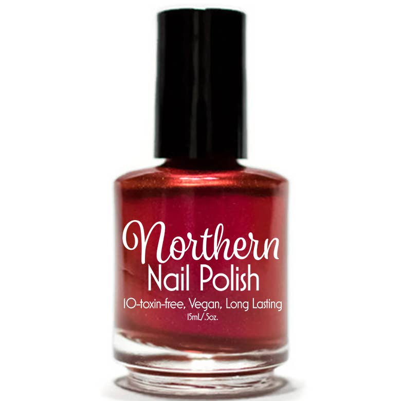 Traverse City ~ Nail Polish Holographic Red Toxin Free Vegan