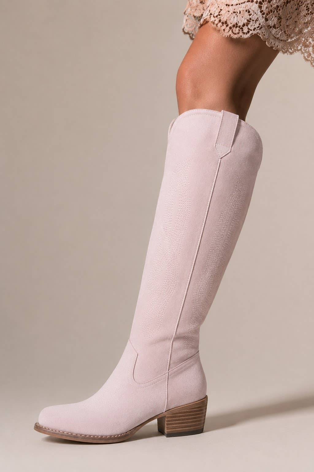 Pierre Dumas Savannah Stitch Knee High Western Fall Boot