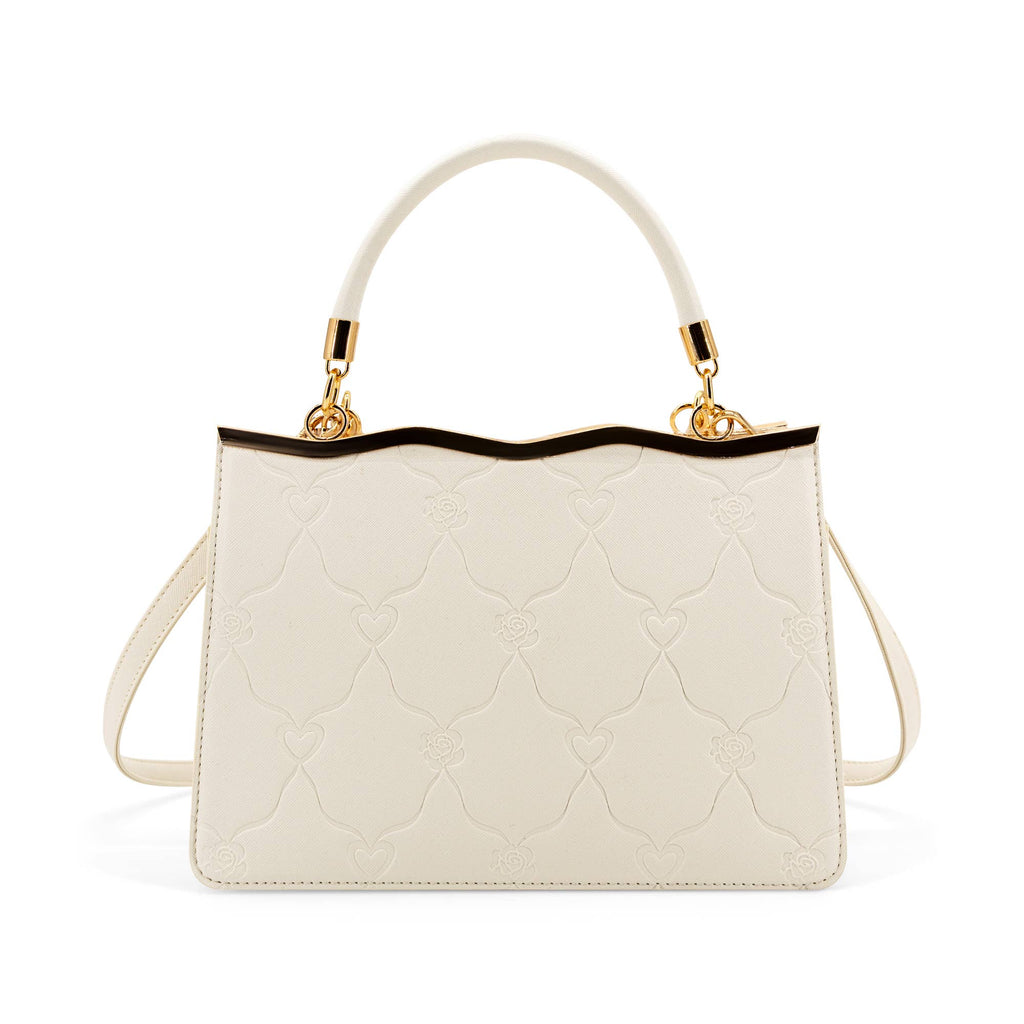 Amara Embossed Heart Top Handle Crossbody Bag
