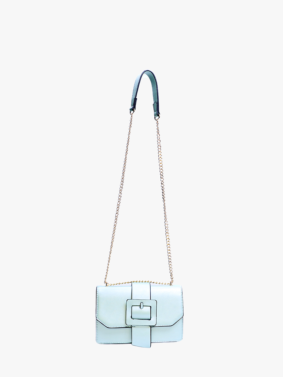 PP2030 Phoebe Buckle Crossbody Bag w/ Chain