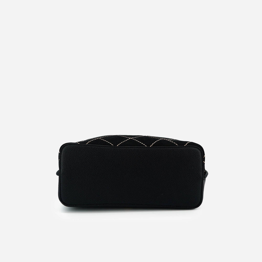 Velvet Knot Quilted Shoulder Women's Tote Bag