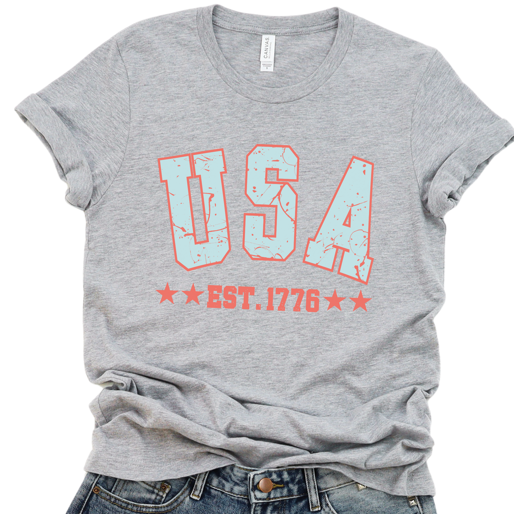 USA Patriotic Graphic Tee | July 4th Tee | Classic Americana