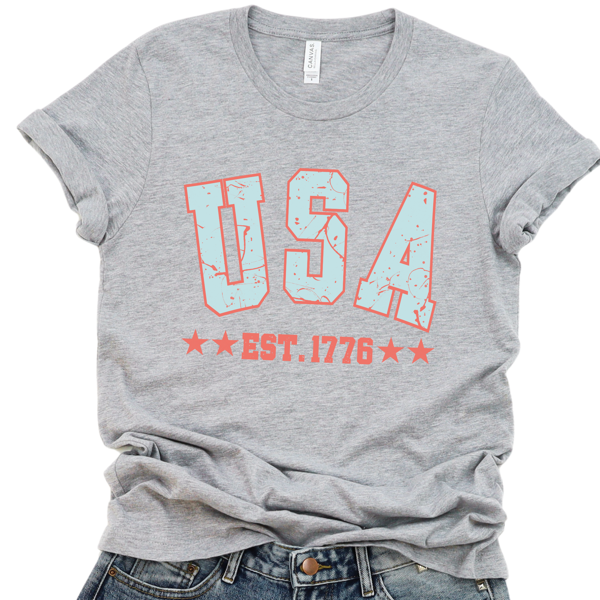 USA Patriotic Graphic Tee | July 4th Tee | Classic Americana