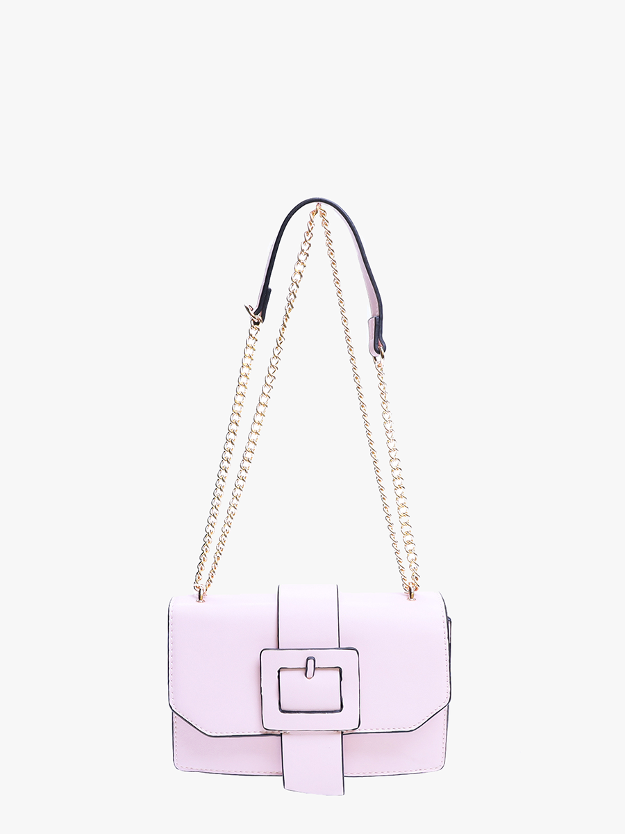 PP2030 Phoebe Buckle Crossbody Bag w/ Chain
