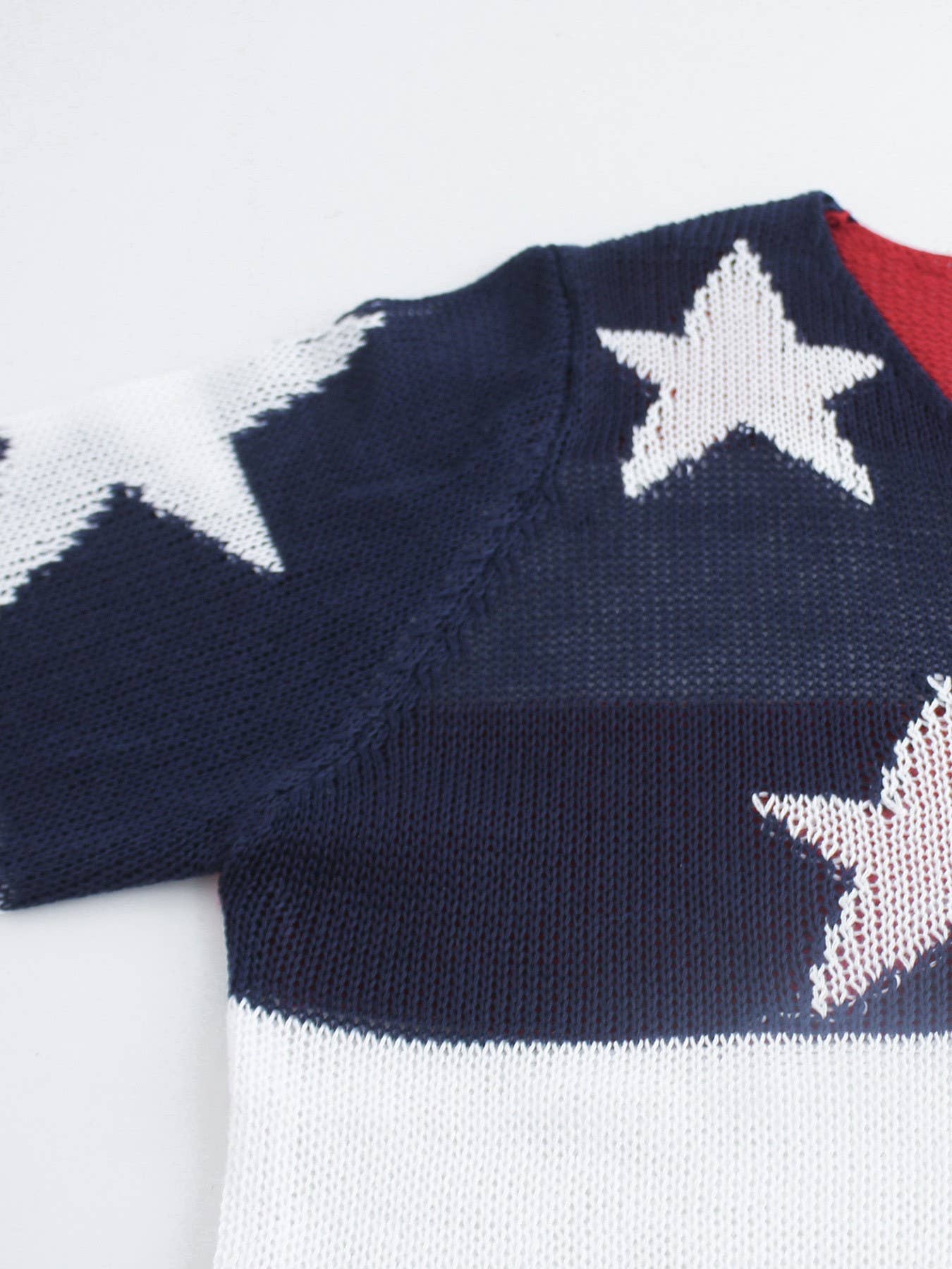 4th Of July Knit Summer American Flag Sweater