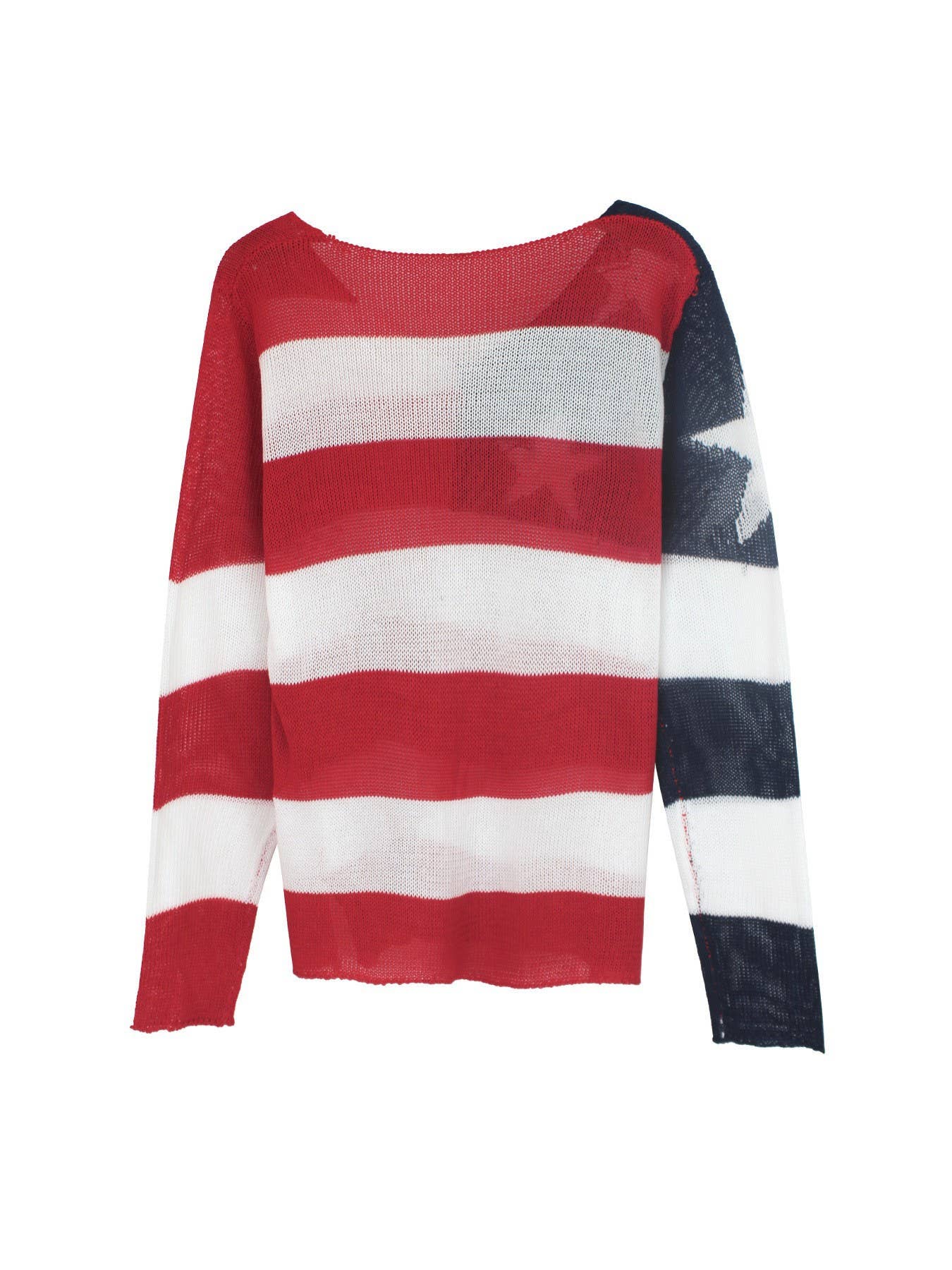 4th Of July Knit Summer American Flag Sweater