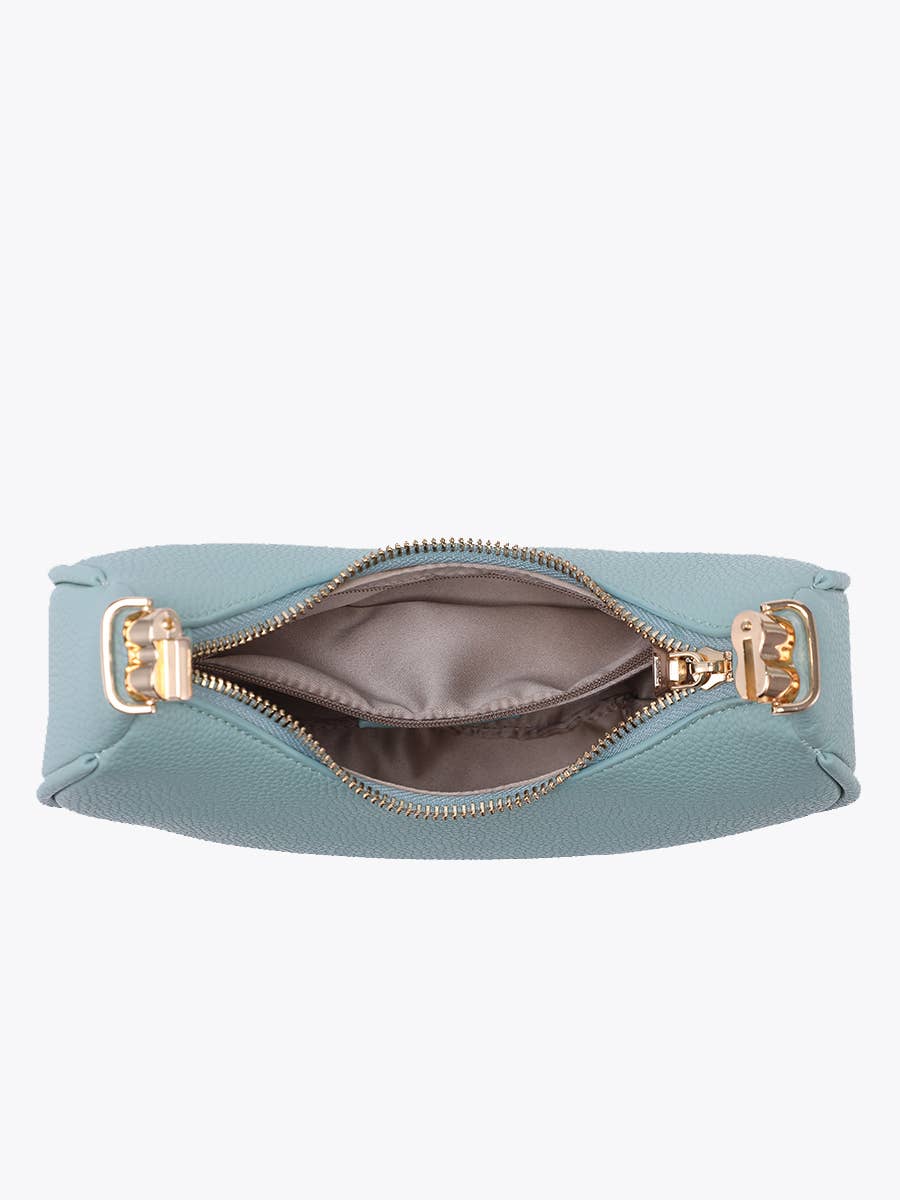 JN2695 Baghdad Half-Moon Crossbody w/ Convertible Snap