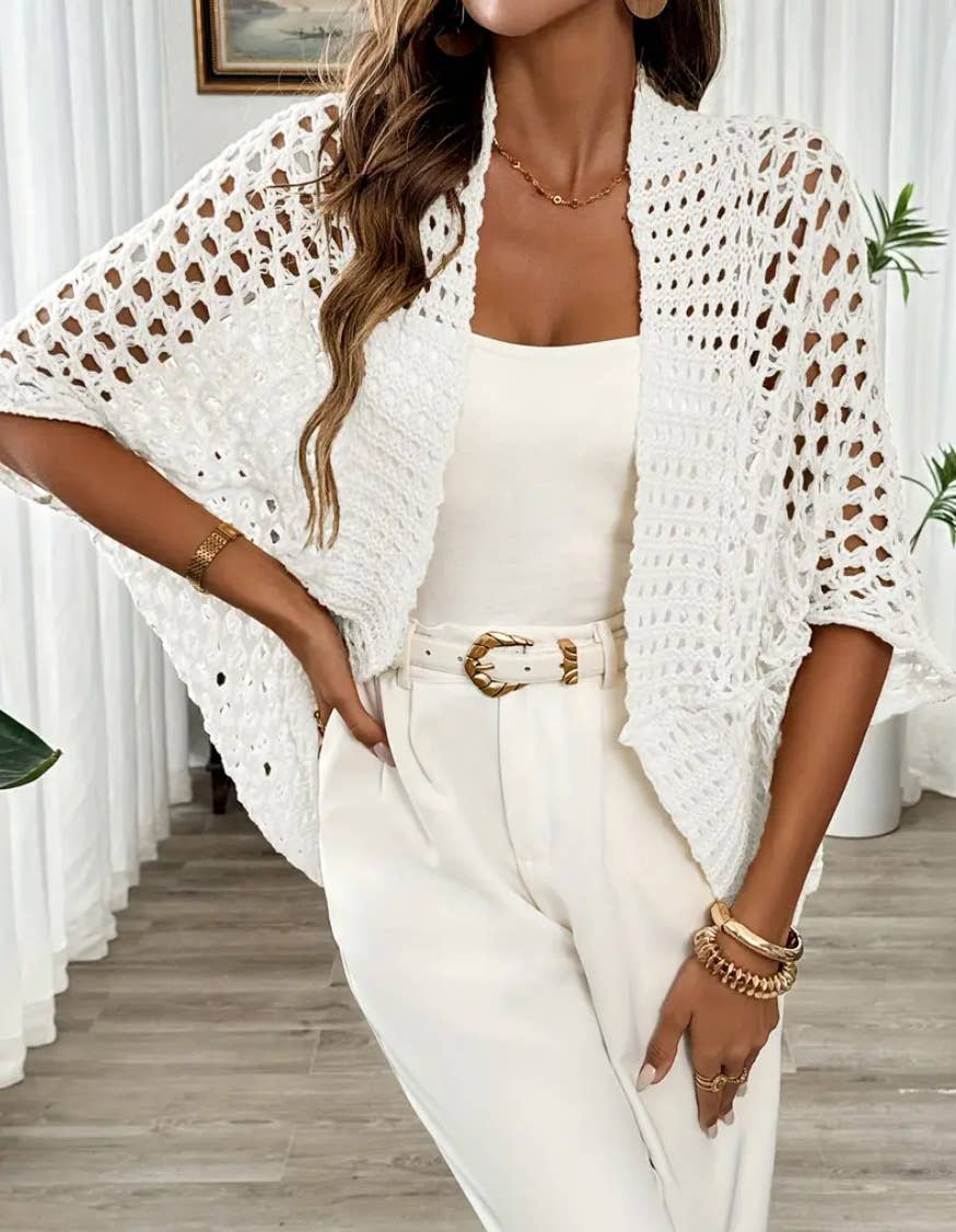 Open Knit BatWing Cardigan Beach Cover Up
