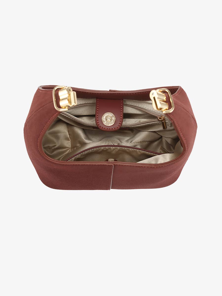 M2730 Elena Convertible Suede Crossbody Bag