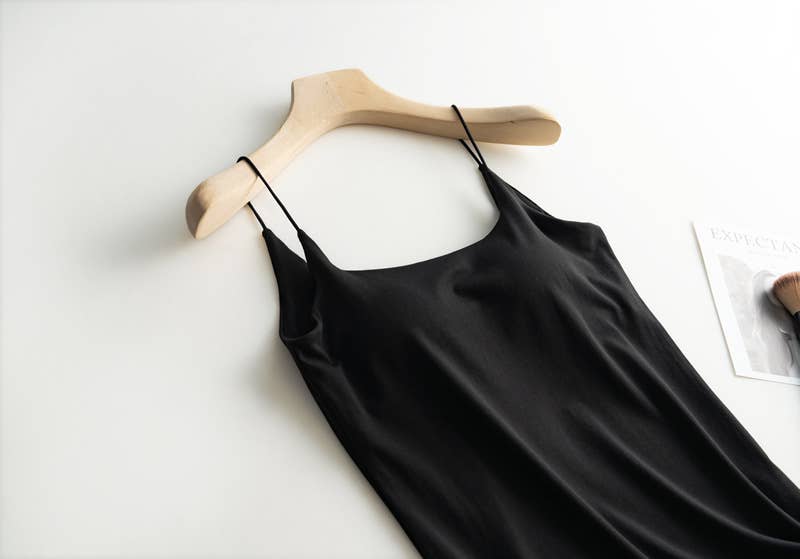 Cotton blend camisole daily regular basic self bra tank top